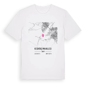 Kesiktaş Mahallesi karta t-shirt – ekologisk bomull t-shirt från Pinshirt