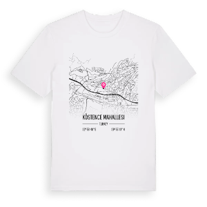 Köstence Mahallesi karta t-shirt – ekologisk bomull t-shirt från Pinshirt