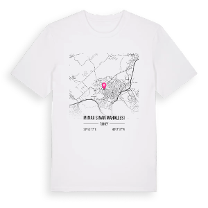 Mimar Sinan Mahallesi karta t-shirt – ekologisk bomull t-shirt från Pinshirt