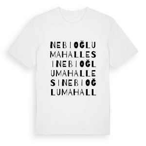 Nebioğlu Mahallesi ordlek t-shirt – ekologisk bomull t-shirt från Pinshirt
