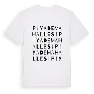 Piyade Mahallesi ordlek t-shirt – ekologisk bomull t-shirt från Pinshirt