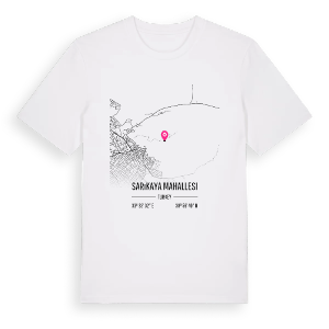 Sarıkaya Mahallesi karta t-shirt – ekologisk bomull t-shirt från Pinshirt