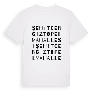 Şehit Cengiz Topel Mahallesi ordlek t-shirt – ekologisk bomull t-shirt från Pinshirt