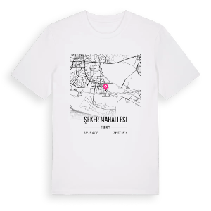 Şeker Mahallesi karta t-shirt – ekologisk bomull t-shirt från Pinshirt