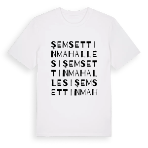 Şemsettin Mahallesi ordlek t-shirt – ekologisk bomull t-shirt från Pinshirt