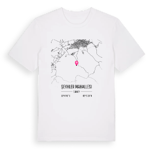 Şeyhler Mahallesi karta t-shirt – ekologisk bomull t-shirt från Pinshirt