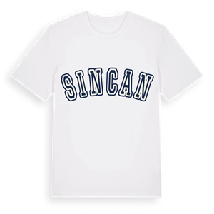 Sincan college t-shirt – ekologisk bomull t-shirt från Pinshirt