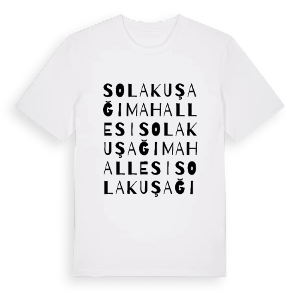 Solakuşağı Mahallesi ordlek t-shirt – ekologisk bomull t-shirt från Pinshirt