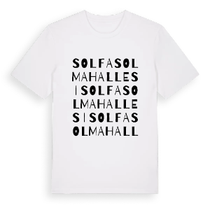 Solfasol Mahallesi ordlek t-shirt – ekologisk bomull t-shirt från Pinshirt