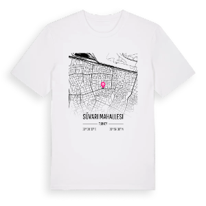 Süvari Mahallesi karta t-shirt – ekologisk bomull t-shirt från Pinshirt