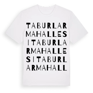 Taburlar Mahallesi ordlek t-shirt – ekologisk bomull t-shirt från Pinshirt