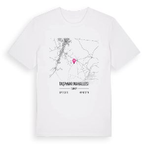 Taşpınar Mahallesi karta t-shirt – ekologisk bomull t-shirt från Pinshirt