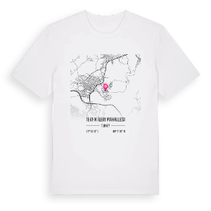 Tevfik İleri Mahallesi karta t-shirt – ekologisk bomull t-shirt från Pinshirt