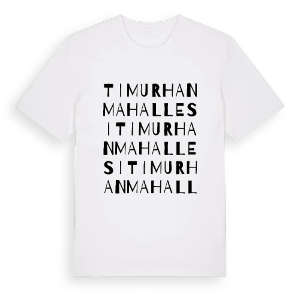 Timurhan Mahallesi ordlek t-shirt – ekologisk bomull t-shirt från Pinshirt