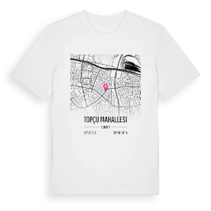 Topçu Mahallesi karta t-shirt – ekologisk bomull t-shirt från Pinshirt