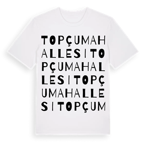 Topçu Mahallesi ordlek t-shirt – ekologisk bomull t-shirt från Pinshirt