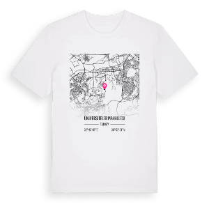 Üniversiteler Mahallesi karta t-shirt – ekologisk bomull t-shirt från Pinshirt