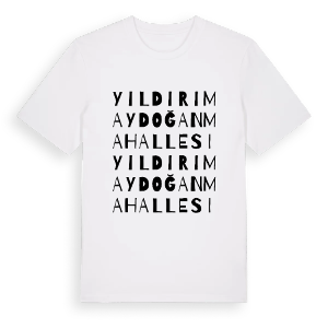 Yıldırım Aydoğan Mahallesi ordlek t-shirt – ekologisk bomull t-shirt från Pinshirt