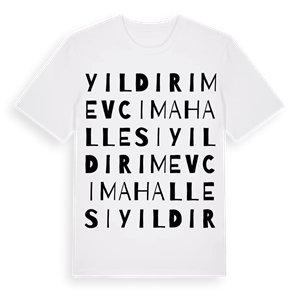 Yıldırımevci mahallesi ordlek t-shirt – ekologisk bomull t-shirt från Pinshirt