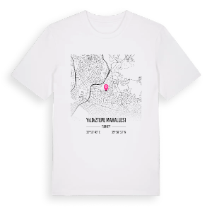 Yıldıztepe Mahallesi karta t-shirt – ekologisk bomull t-shirt från Pinshirt