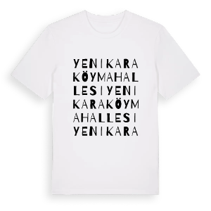 Yeni Karaköy Mahallesi ordlek t-shirt – ekologisk bomull t-shirt från Pinshirt