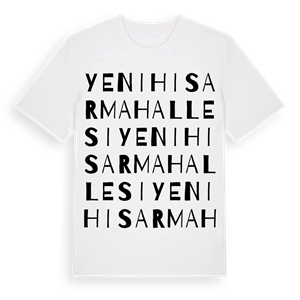 Yenihisar Mahallesi ordlek t-shirt – ekologisk bomull t-shirt från Pinshirt