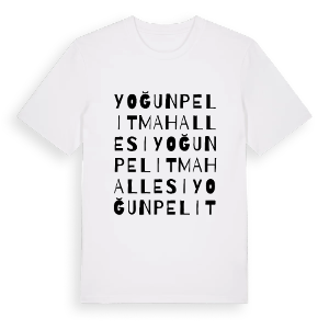 Yoğunpelit Mahallesi ordlek t-shirt – ekologisk bomull t-shirt från Pinshirt