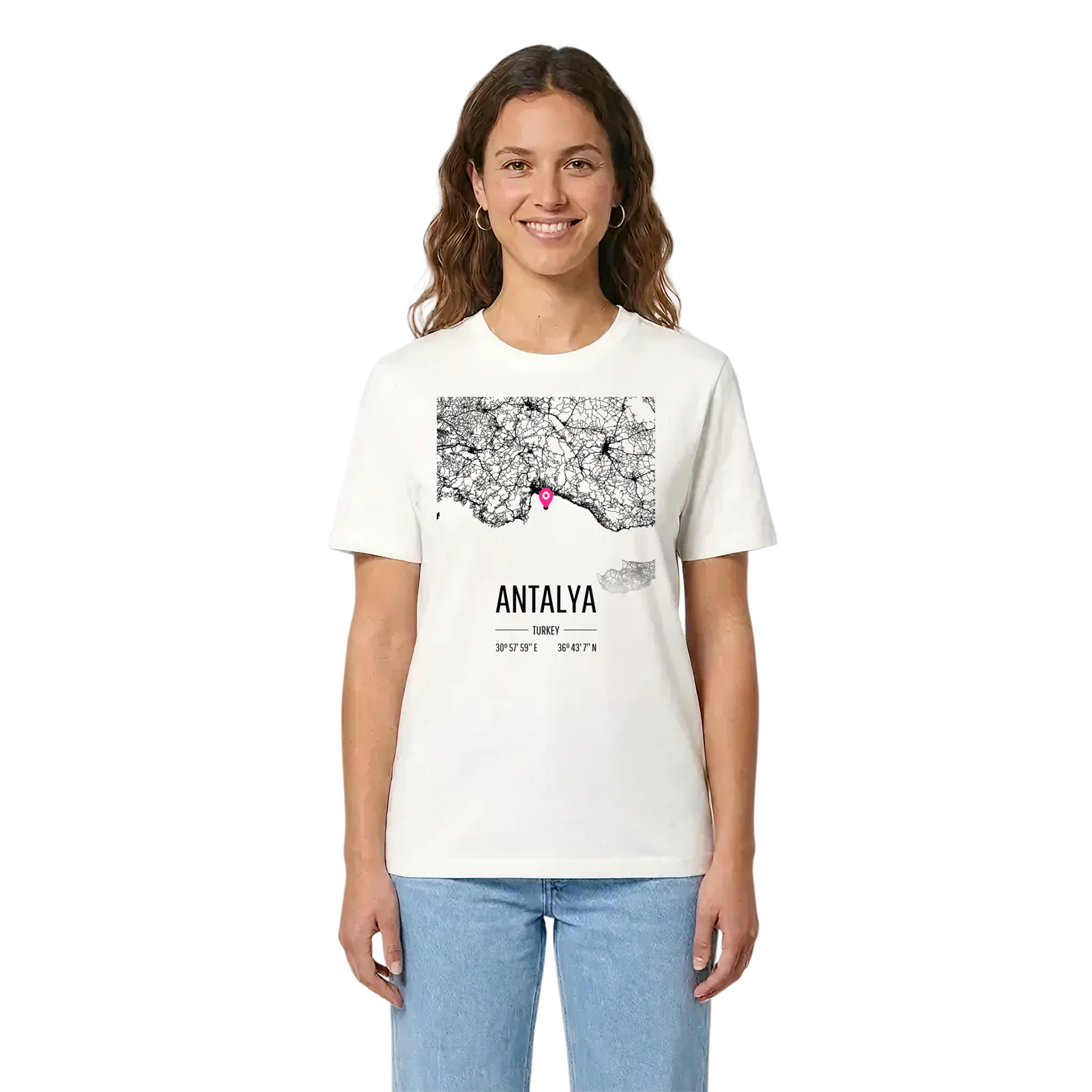 Antalya karta t-shirt – White, i miljö