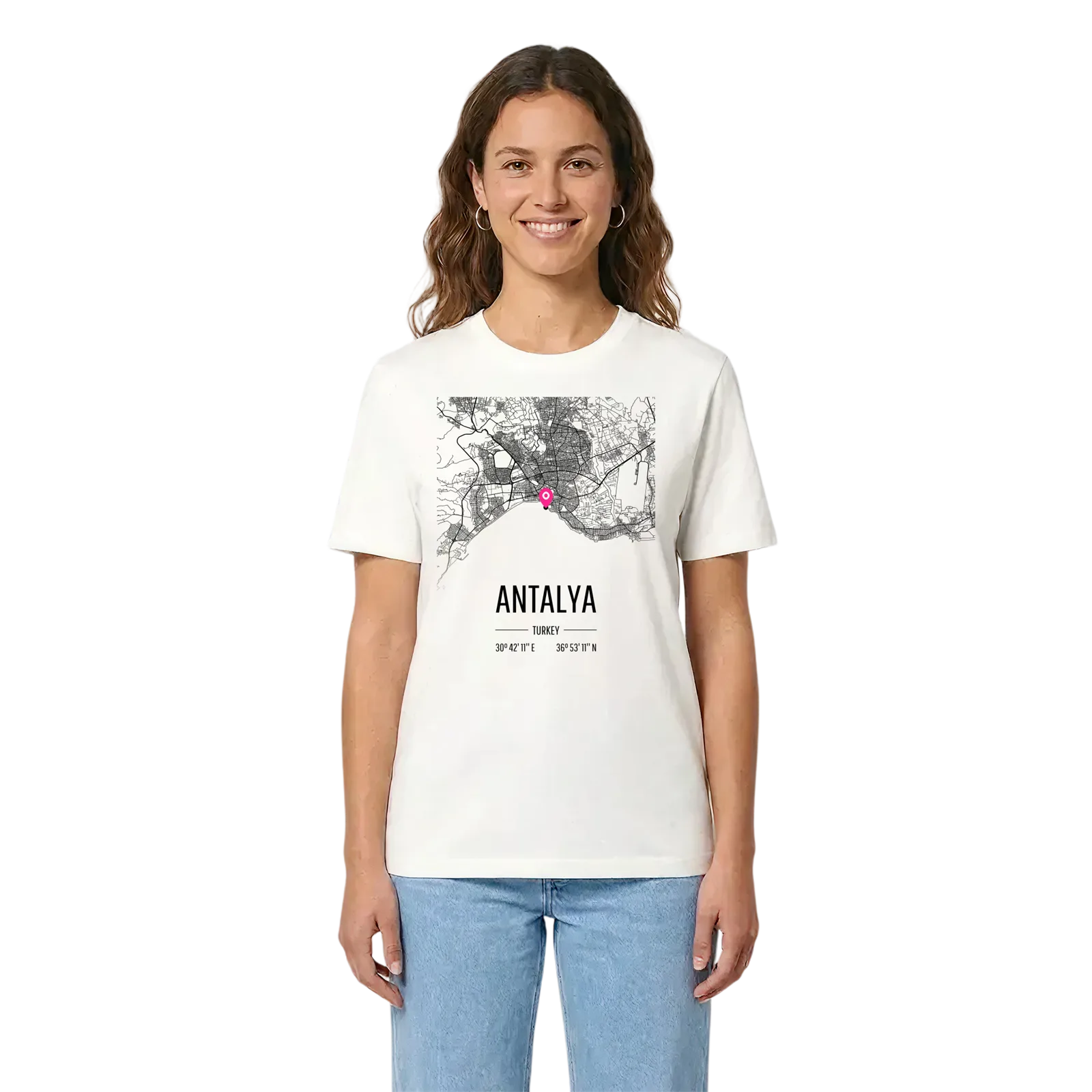 Antalya karta t-shirt – White, i miljö