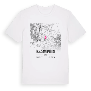 Duacı Mahallesi karta t-shirt – ekologisk bomull t-shirt från Pinshirt