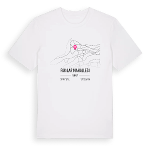 Fakılar Mahallesi karta t-shirt – ekologisk bomull t-shirt från Pinshirt