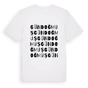 Gündoğmuş ordlek t-shirt – ekologisk bomull t-shirt från Pinshirt