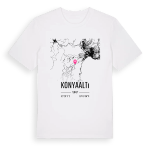 Konyaaltı karta t-shirt – ekologisk bomull t-shirt från Pinshirt
