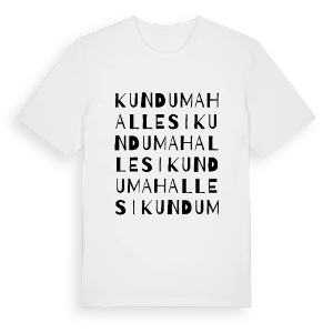 Kundu Mahallesi ordlek t-shirt – ekologisk bomull t-shirt från Pinshirt