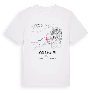 Sarısu Mahallesi karta t-shirt – ekologisk bomull t-shirt från Pinshirt