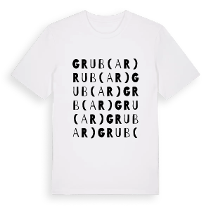 Grub (AR) ordlek t-shirt – ekologisk bomull t-shirt från Pinshirt