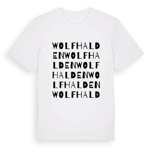 Wolfhalden ordlek t-shirt – ekologisk bomull t-shirt från Pinshirt