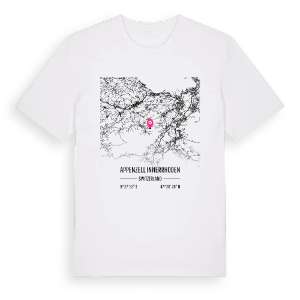 Appenzell Innerrhoden karta t-shirt – ekologisk bomull t-shirt från Pinshirt