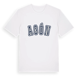 Agón college t-shirt – ekologisk bomull t-shirt från Pinshirt