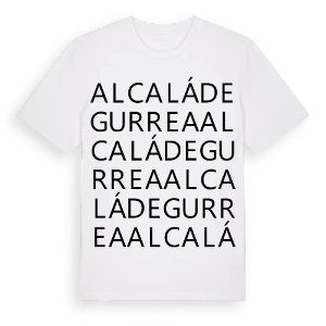 Alcalá de Gurrea ordlek t-shirt – ekologisk bomull t-shirt från Pinshirt