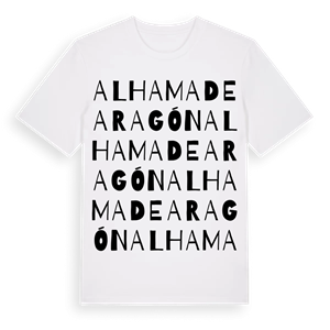 Alhama de Aragón ordlek t-shirt – ekologisk bomull t-shirt från Pinshirt