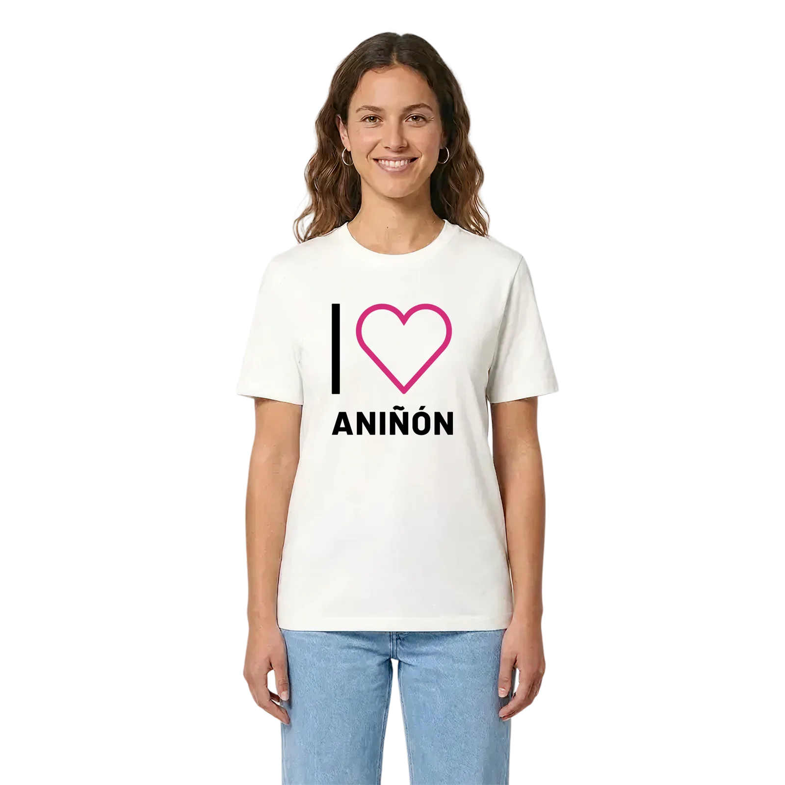 Jag älskar Aniñón t-shirt stort tryck – White, i miljö