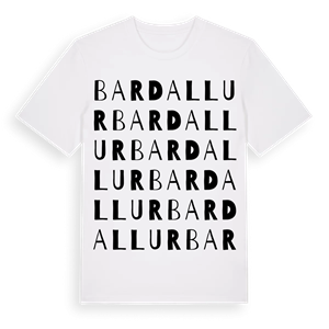 Bardallur ordlek t-shirt – ekologisk bomull t-shirt från Pinshirt