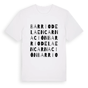 Barrio de la Encarnación ordlek t-shirt – ekologisk bomull t-shirt från Pinshirt