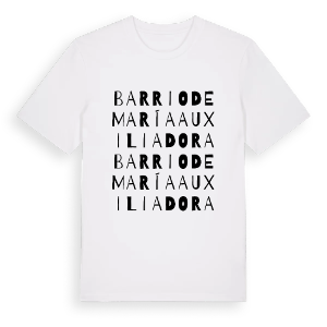 Barrio de María Auxiliadora ordlek t-shirt – ekologisk bomull t-shirt från Pinshirt