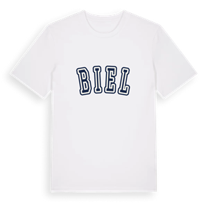 Biel college t-shirt – ekologisk bomull t-shirt från Pinshirt