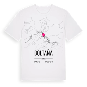 Boltaña karta t-shirt – ekologisk bomull t-shirt från Pinshirt