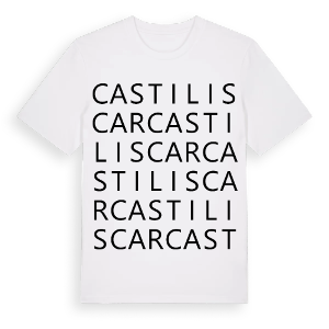 Castiliscar ordlek t-shirt – ekologisk bomull t-shirt från Pinshirt