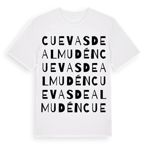 Cuevas de Almudén ordlek t-shirt – ekologisk bomull t-shirt från Pinshirt