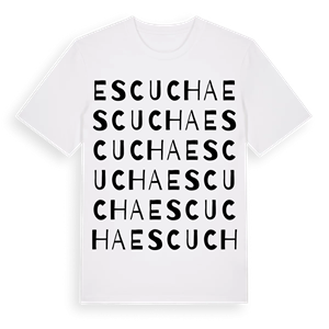 Escucha ordlek t-shirt – ekologisk bomull t-shirt från Pinshirt